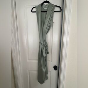 Vince satin wrap dress